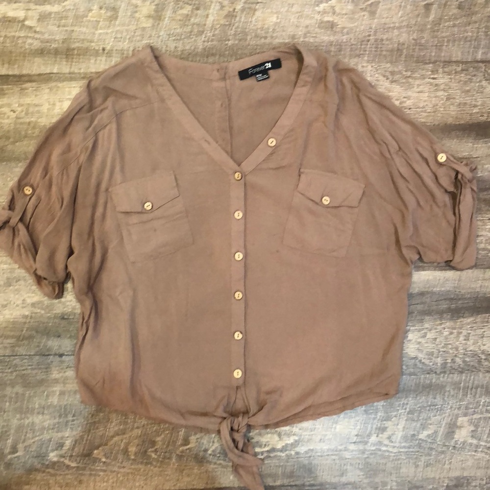 Flowy brown blouse